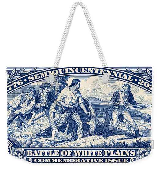 White Plains 2c blue - Weekender Tote Bag