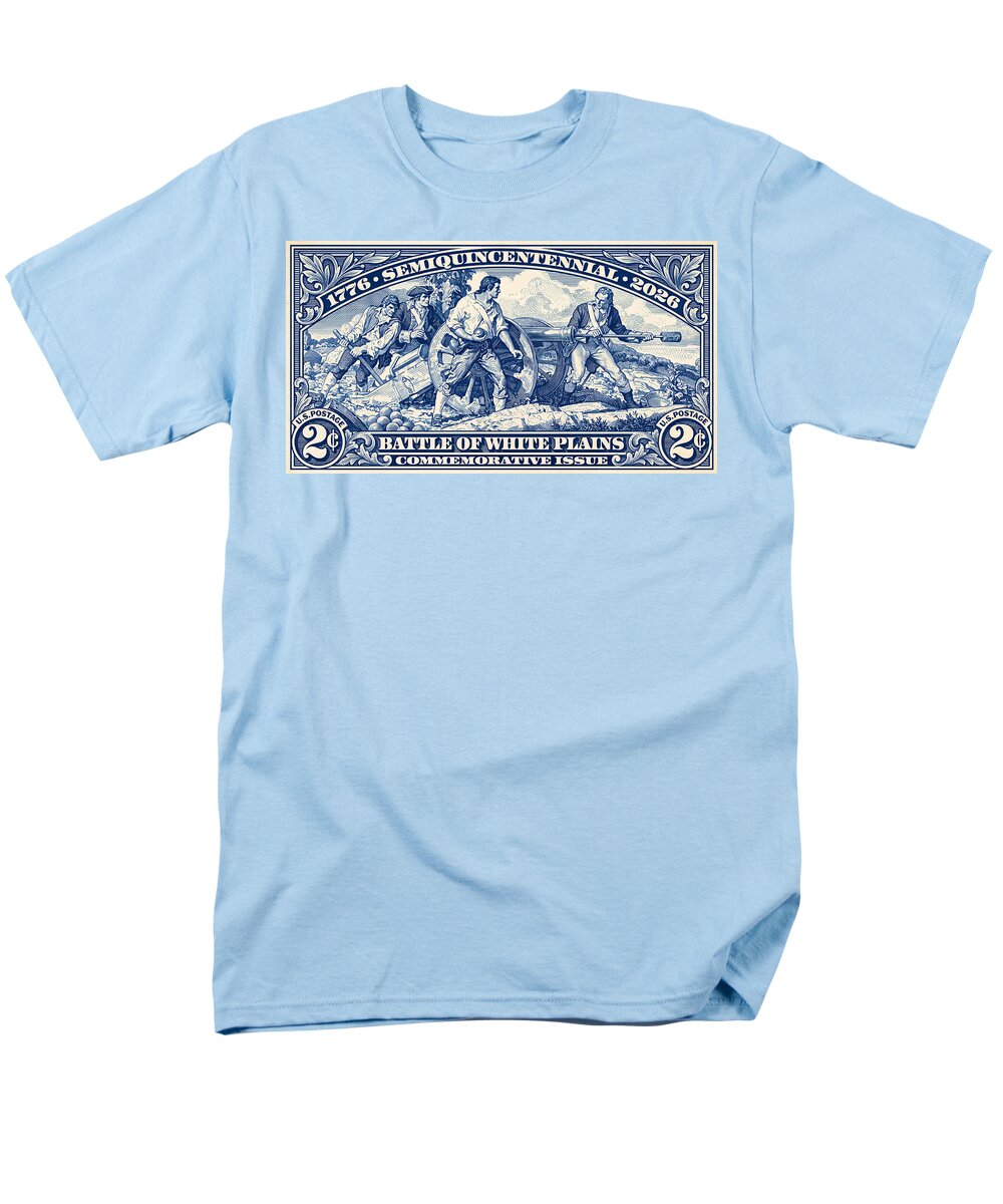 White Plains 2c blue - Men's T-Shirt  (Regular Fit)