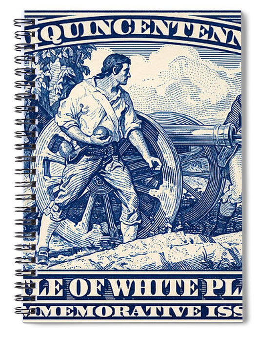 White Plains 2c blue - Spiral Notebook