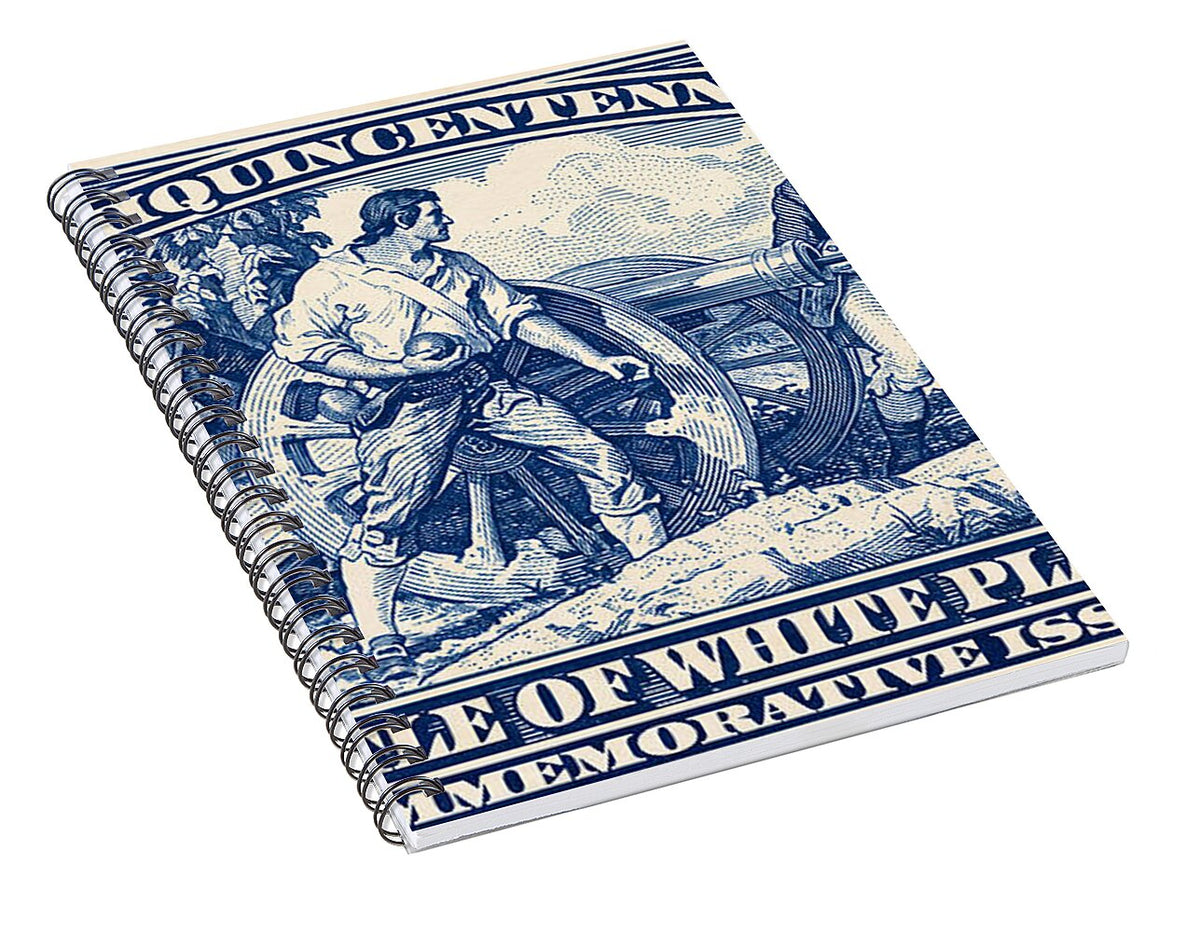 White Plains 2c blue - Spiral Notebook