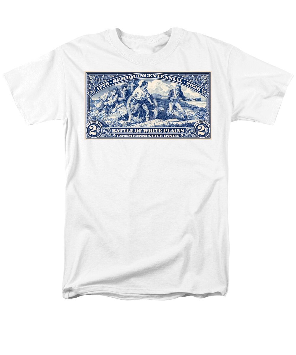 White Plains 2c blue - Men's T-Shirt  (Regular Fit)
