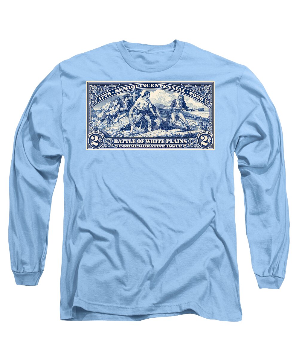 White Plains 2c blue - Long Sleeve T-Shirt