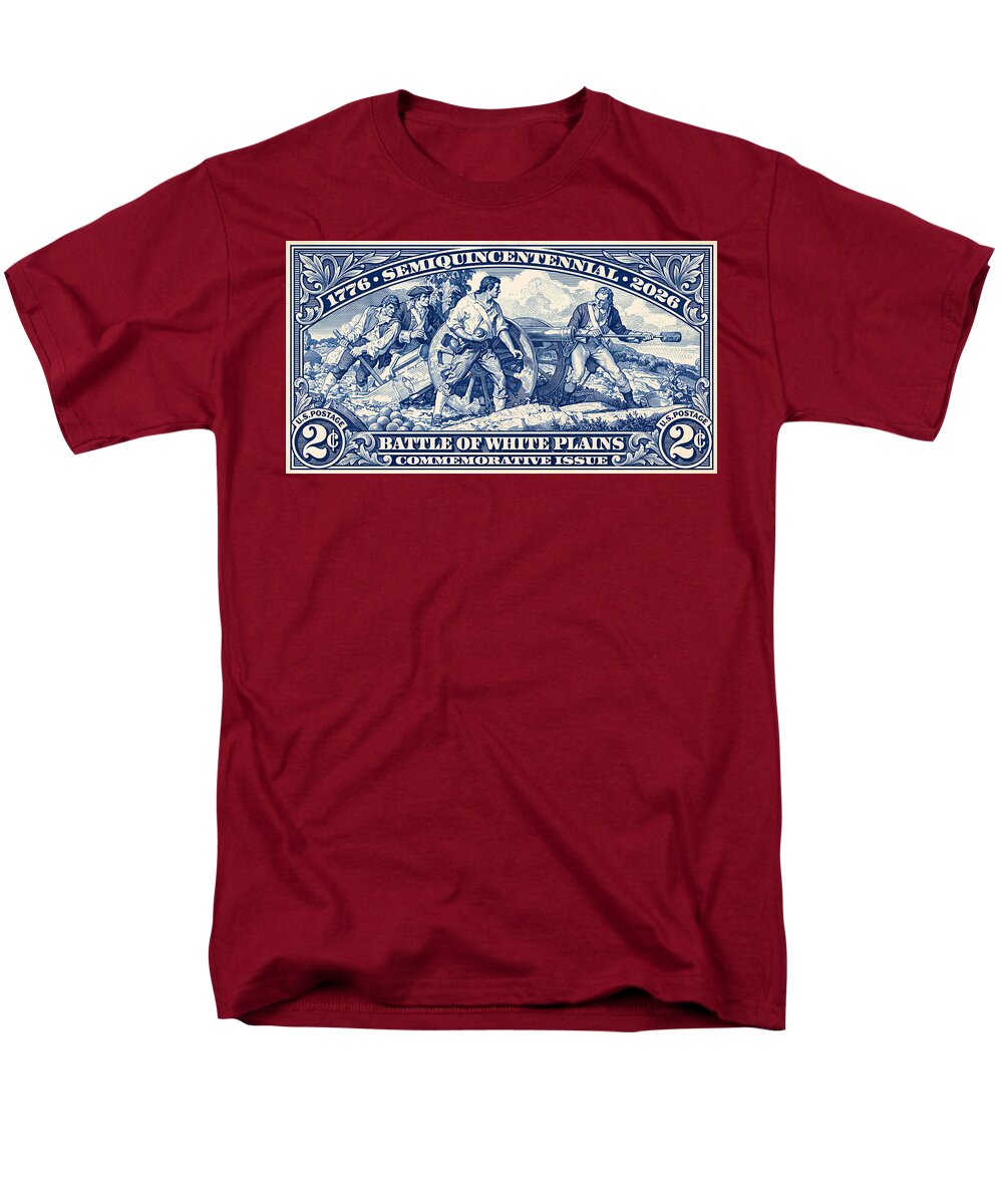 White Plains 2c blue - Men's T-Shirt  (Regular Fit)