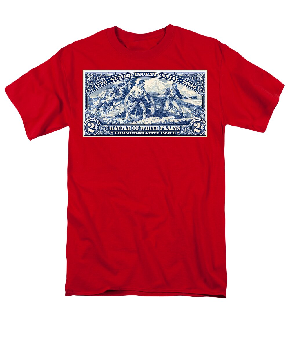 White Plains 2c blue - Men's T-Shirt  (Regular Fit)