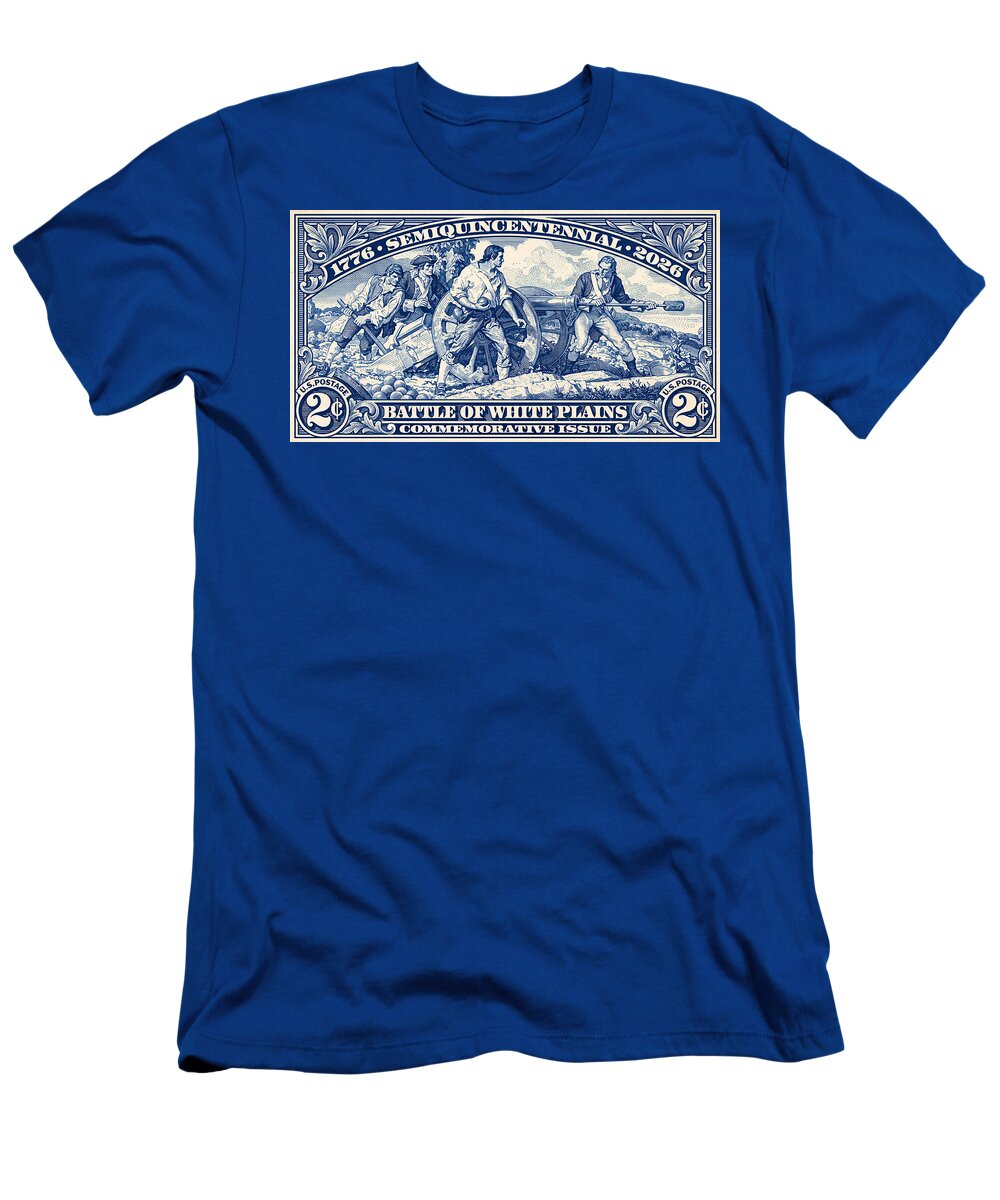 White Plains 2c blue - T-Shirt