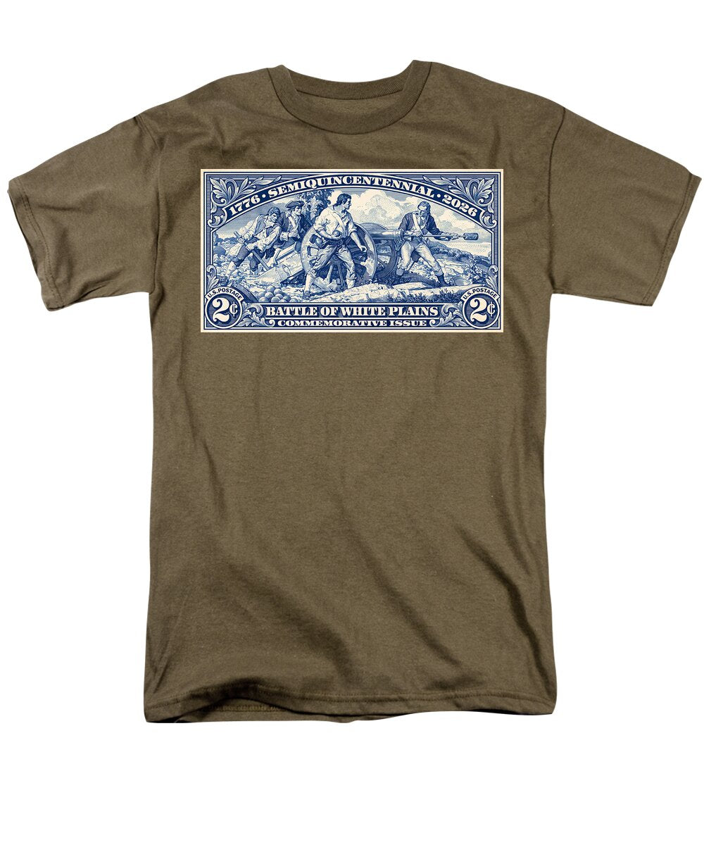 White Plains 2c blue - Men's T-Shirt  (Regular Fit)