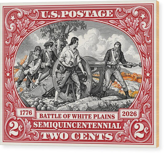 White Plains 2c - Wood Print