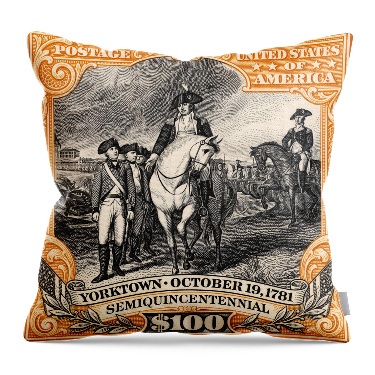Yorktown $100 - Throw Pillow